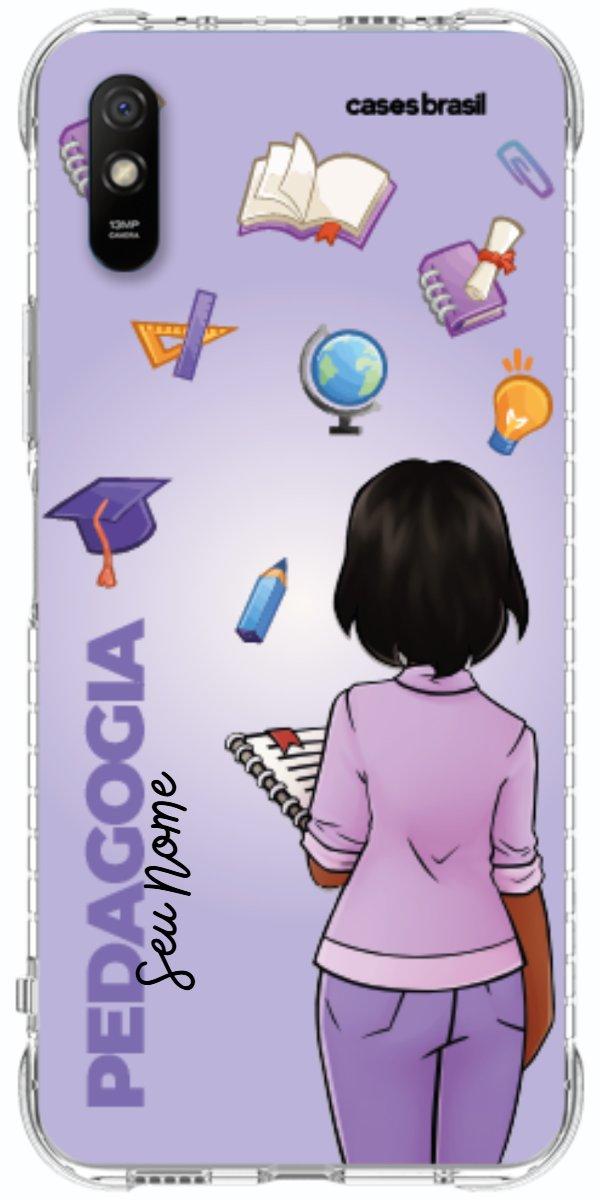 Capinha para celular Pedagogia - Boneca Profissão Com Fundo