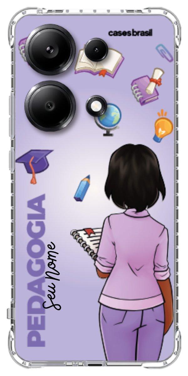 Capinha para celular Pedagogia - Boneca Profissão Com Fundo