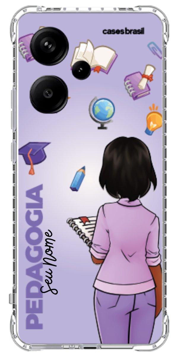 Capinha para celular Pedagogia - Boneca Profissão Com Fundo