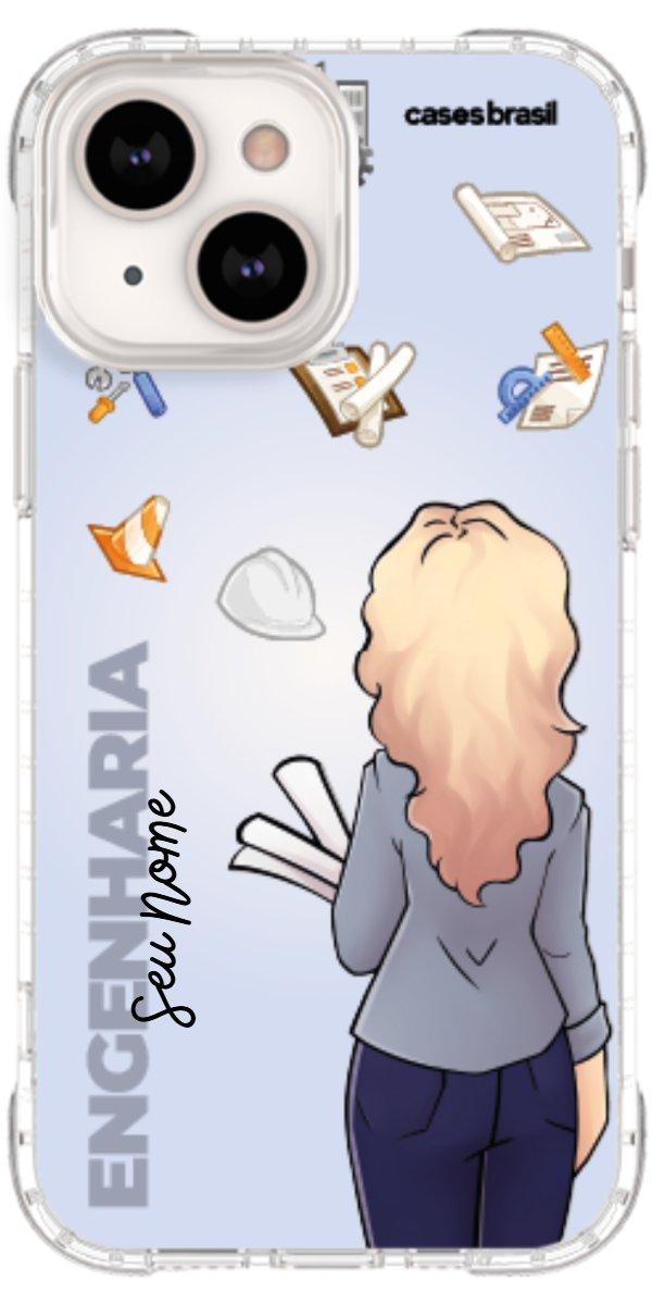 Capinha para Celular Engenharia - Boneca Profissão Com Fundo