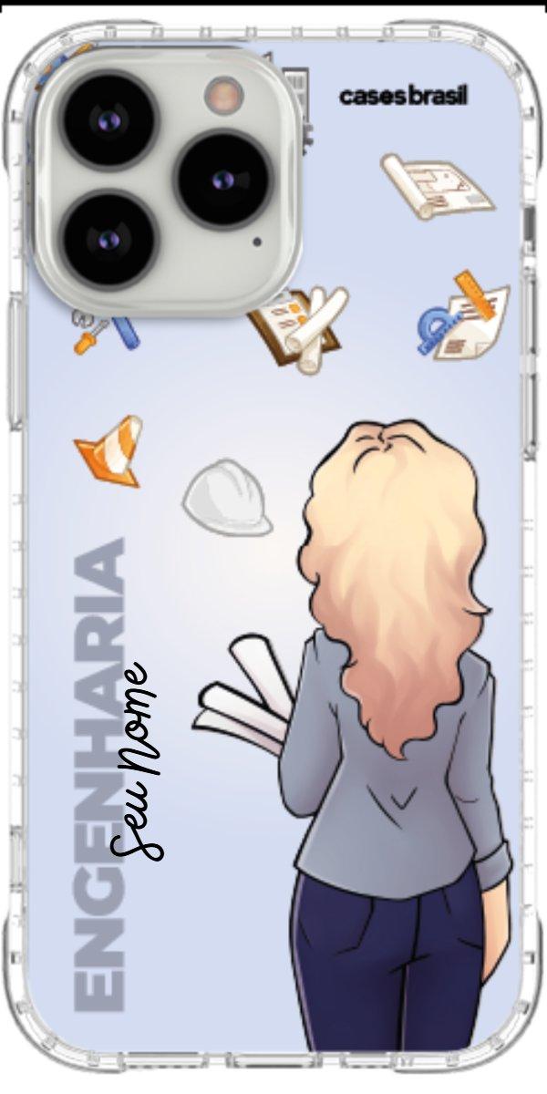 Capinha para Celular Engenharia - Boneca Profissão Com Fundo