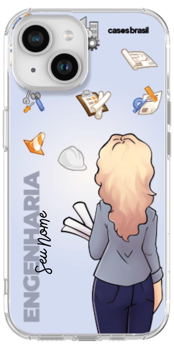 Capinha para Celular Engenharia - Boneca Profissão Com Fundo