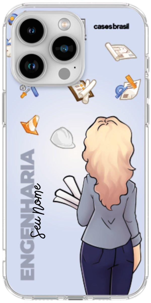 Capinha para Celular Engenharia - Boneca Profissão Com Fundo