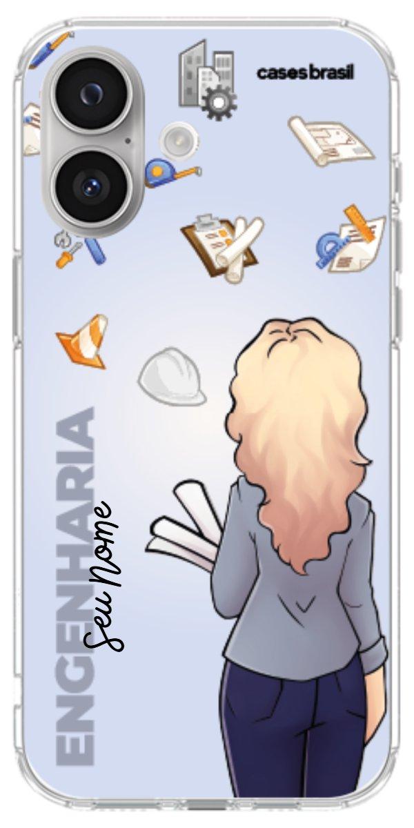 Capinha para Celular Engenharia - Boneca Profissão Com Fundo