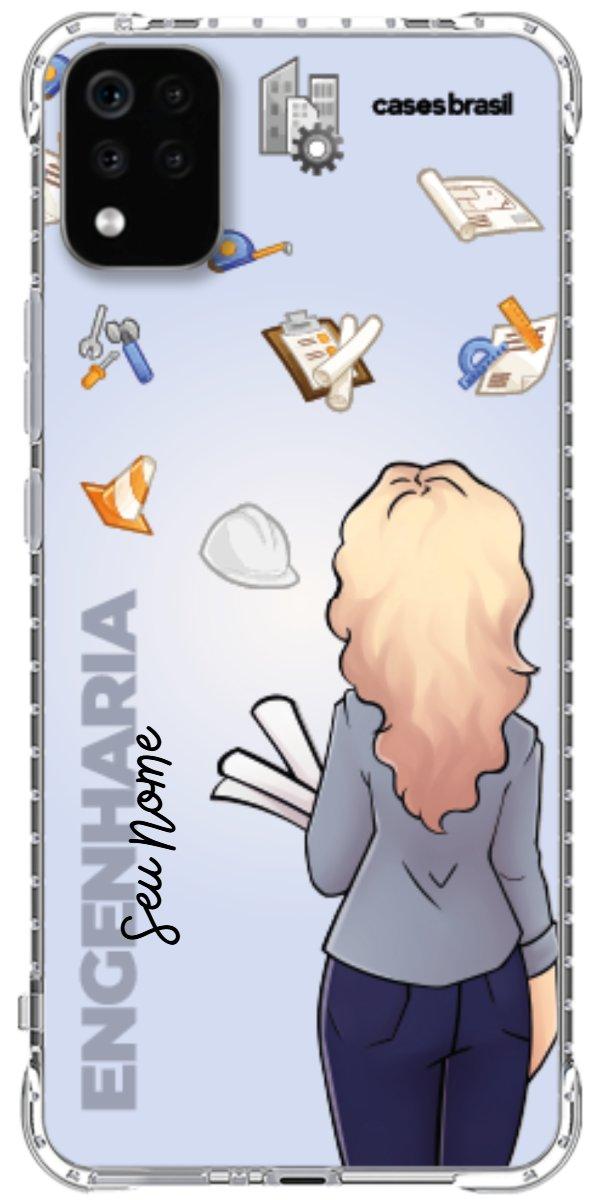 Capinha para Celular Engenharia - Boneca Profissão Com Fundo