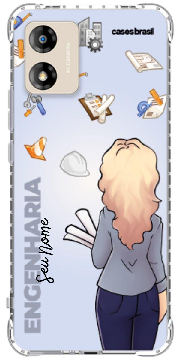 Capinha para Celular Engenharia - Boneca Profissão Com Fundo