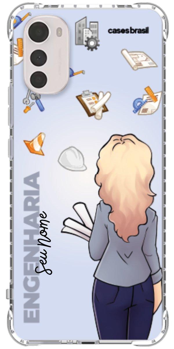 Capinha para Celular Engenharia - Boneca Profissão Com Fundo