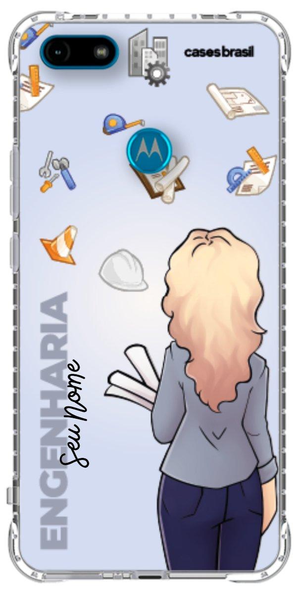 Capinha para Celular Engenharia - Boneca Profissão Com Fundo