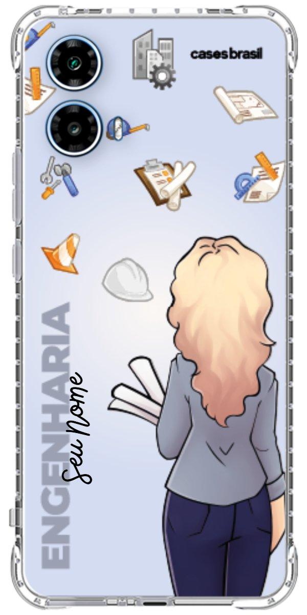 Capinha para Celular Engenharia - Boneca Profissão Com Fundo