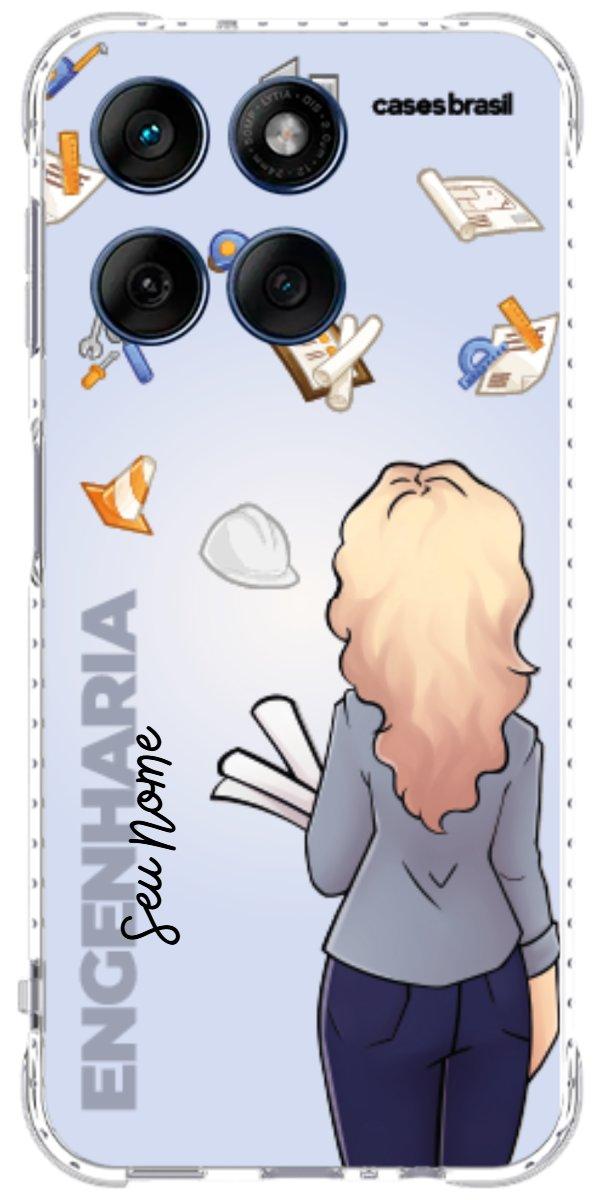 Capinha para Celular Engenharia - Boneca Profissão Com Fundo
