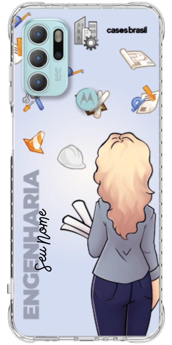 Capinha para Celular Engenharia - Boneca Profissão Com Fundo