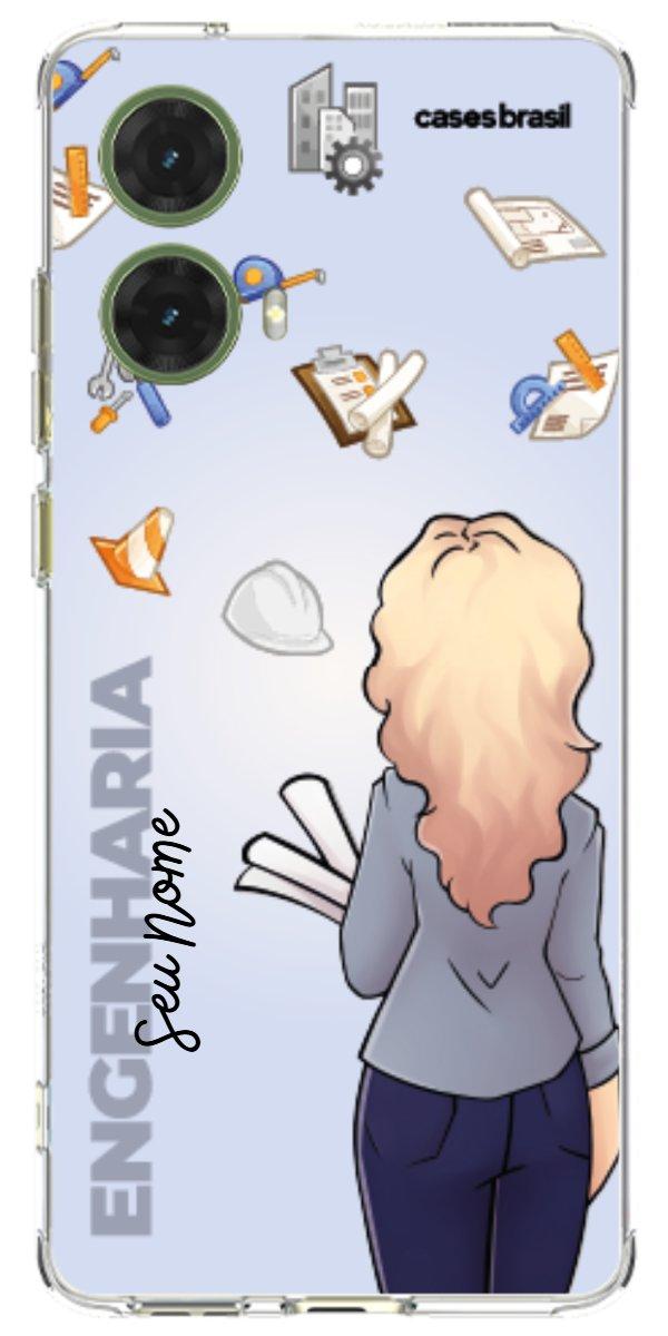 Capinha para Celular Engenharia - Boneca Profissão Com Fundo