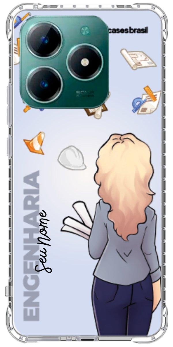 Capinha para Celular Engenharia - Boneca Profissão Com Fundo