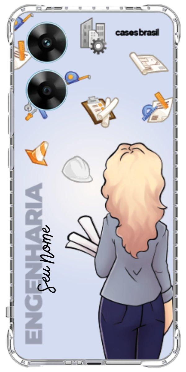 Capinha para Celular Engenharia - Boneca Profissão Com Fundo