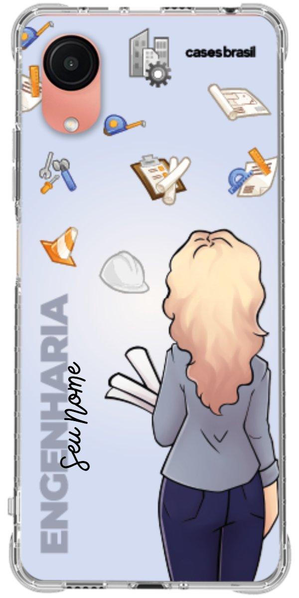 Capinha para Celular Engenharia - Boneca Profissão Com Fundo