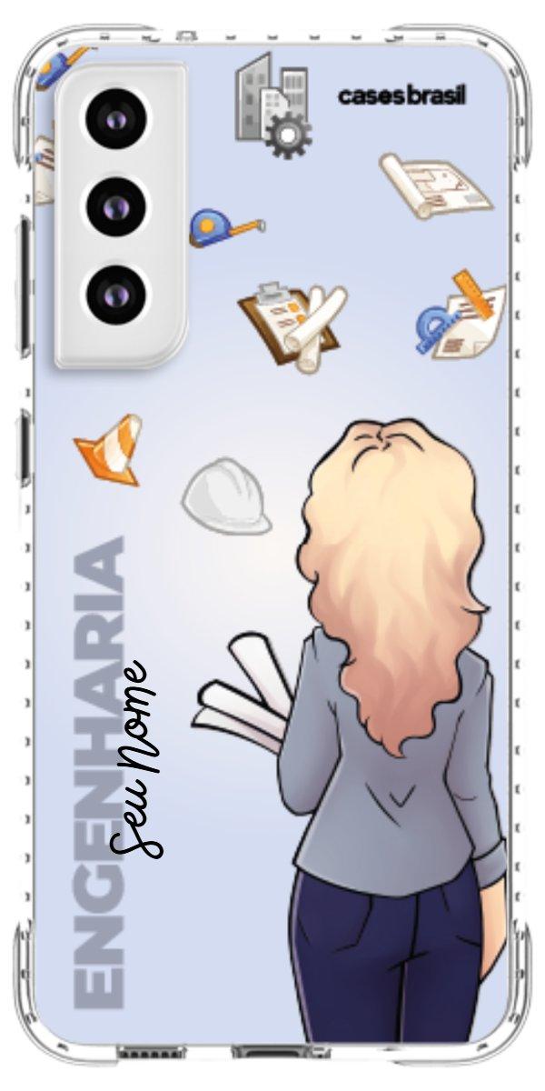 Capinha para Celular Engenharia - Boneca Profissão Com Fundo