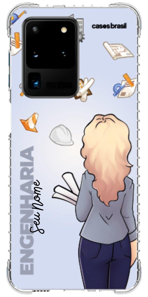 Capinha para Celular Engenharia - Boneca Profissão Com Fundo