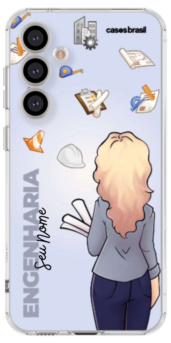 Capinha para Celular Engenharia - Boneca Profissão Com Fundo