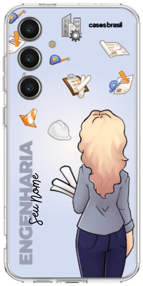 Capinha para Celular Engenharia - Boneca Profissão Com Fundo