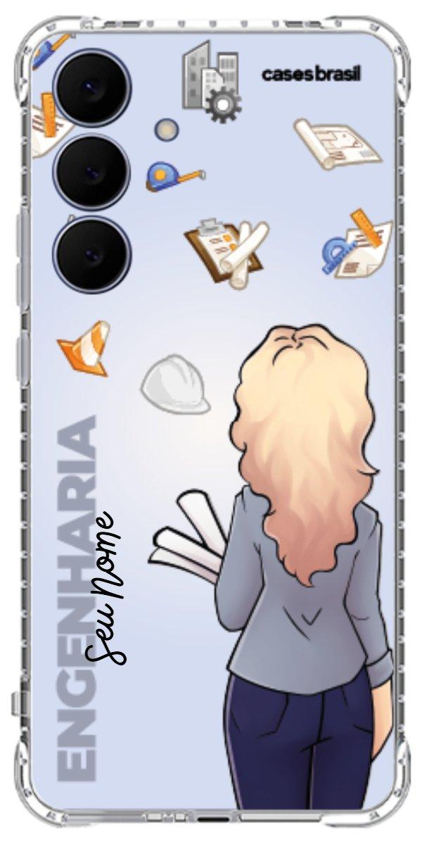Capinha para Celular Engenharia - Boneca Profissão Com Fundo