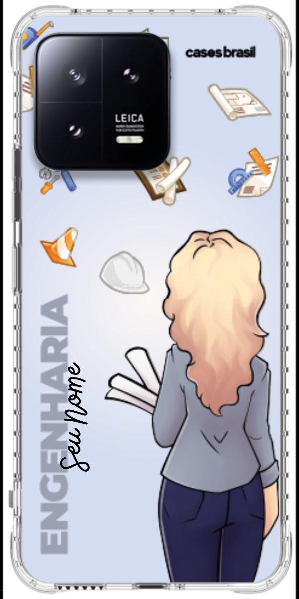Capinha para Celular Engenharia - Boneca Profissão Com Fundo