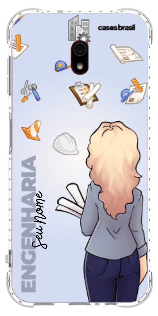 Capinha para Celular Engenharia - Boneca Profissão Com Fundo