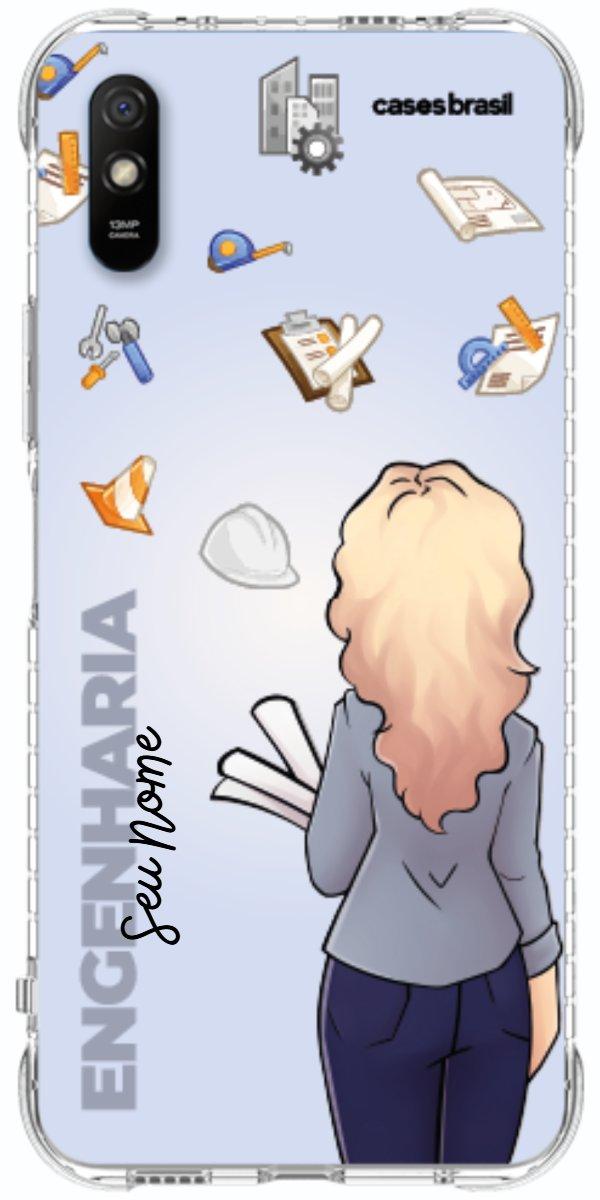 Capinha para Celular Engenharia - Boneca Profissão Com Fundo