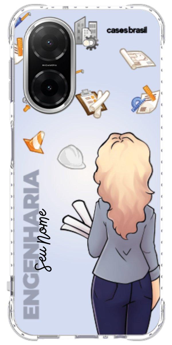 Capinha para Celular Engenharia - Boneca Profissão Com Fundo
