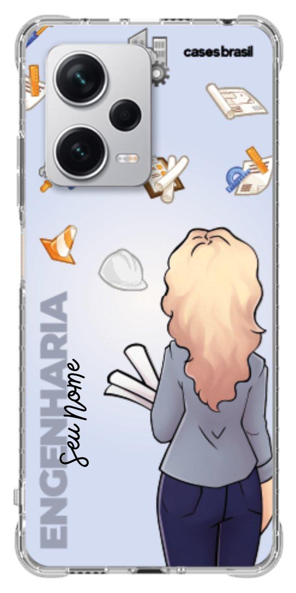 Capinha para Celular Engenharia - Boneca Profissão Com Fundo