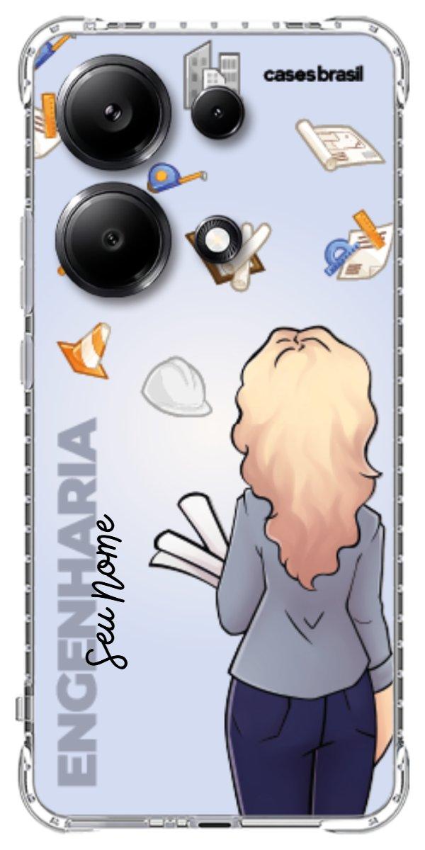 Capinha para Celular Engenharia - Boneca Profissão Com Fundo