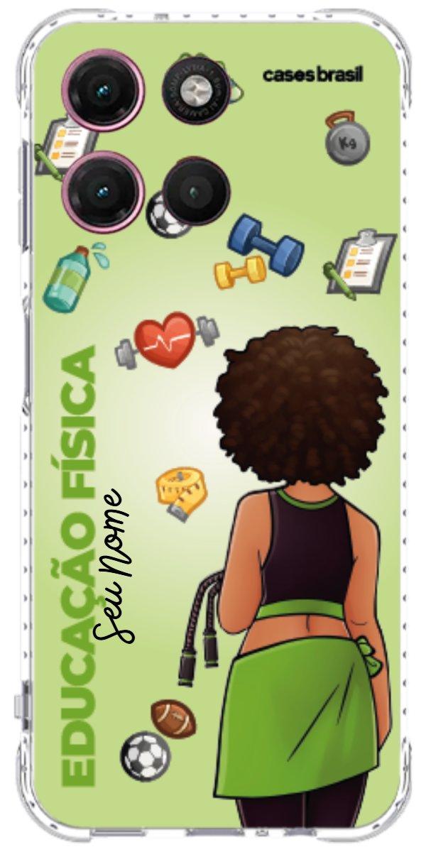 Capinha para celular Educação Física - Boneca Profissão Com Fundo