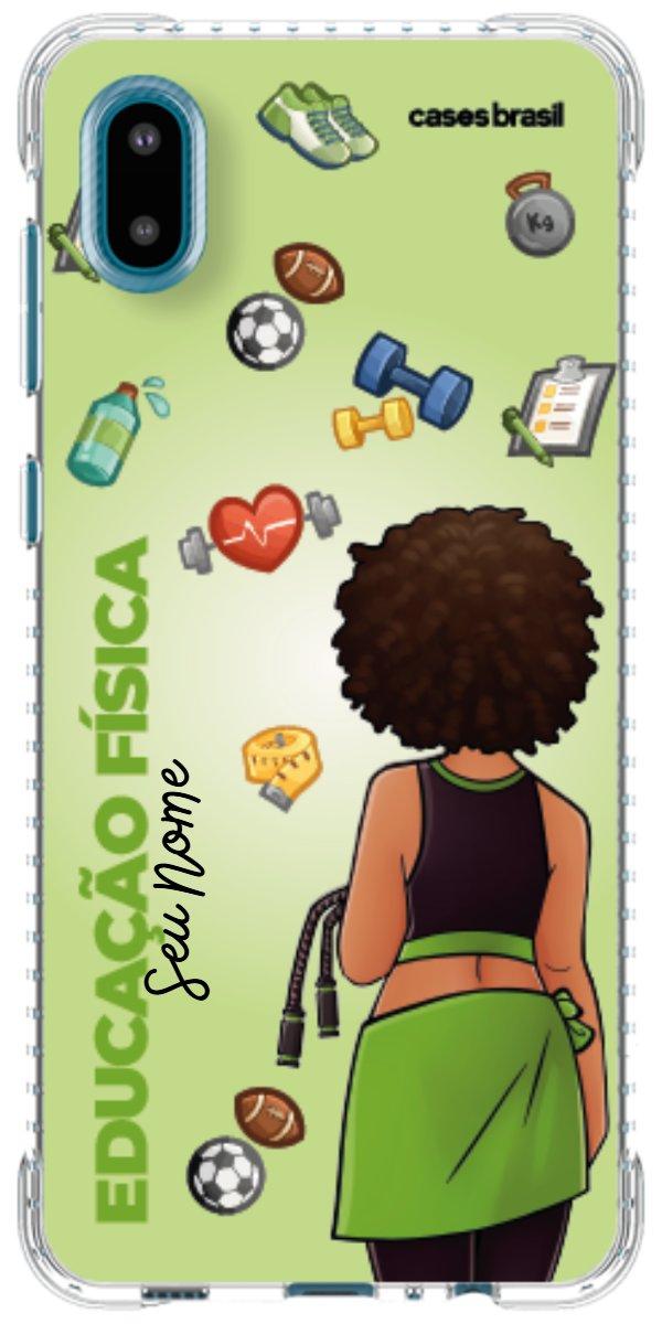 Capinha para celular Educação Física - Boneca Profissão Com Fundo
