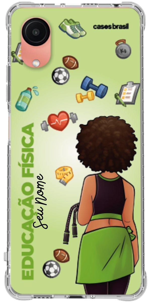 Capinha para celular Educação Física - Boneca Profissão Com Fundo