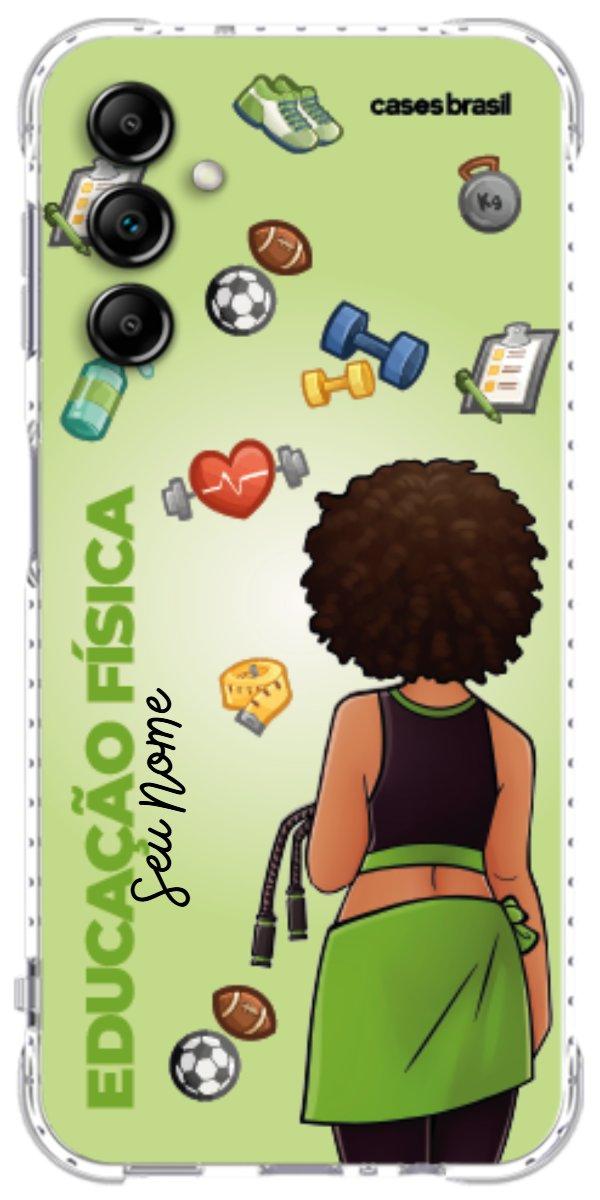 Capinha para celular Educação Física - Boneca Profissão Com Fundo
