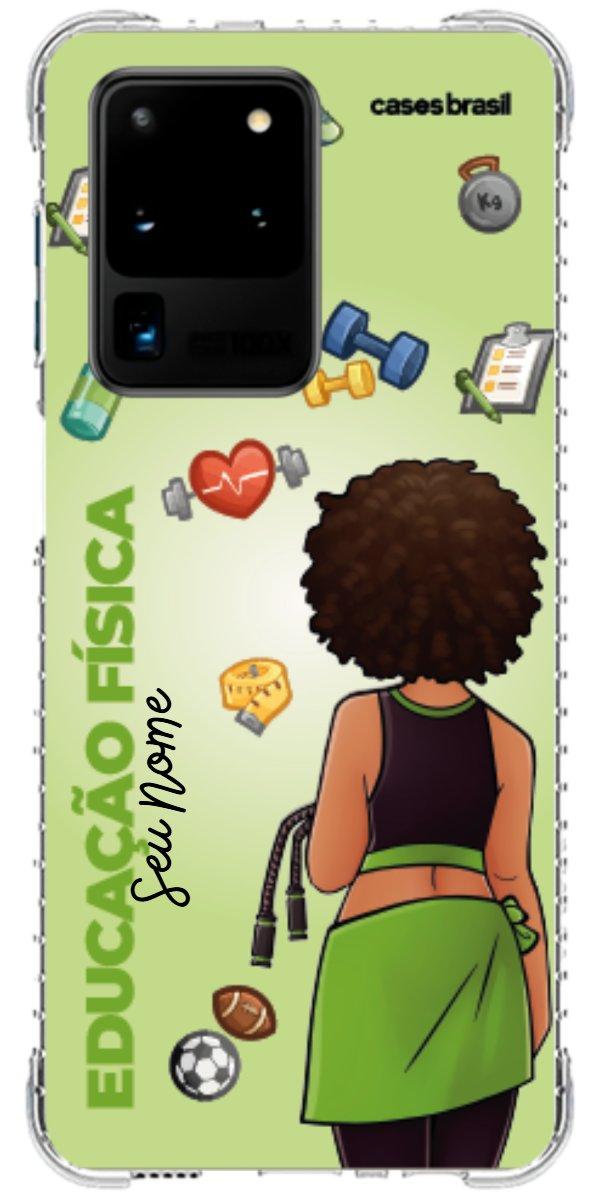 Capinha para celular Educação Física - Boneca Profissão Com Fundo