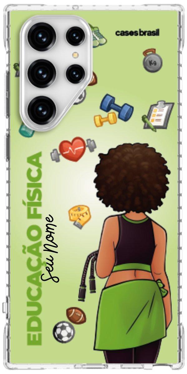 Capinha para celular Educação Física - Boneca Profissão Com Fundo