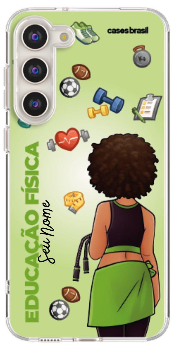 Capinha para celular Educação Física - Boneca Profissão Com Fundo