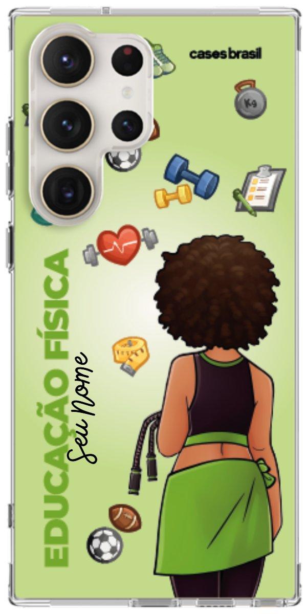 Capinha para celular Educação Física - Boneca Profissão Com Fundo