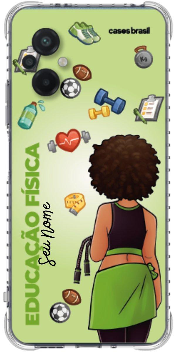 Capinha para celular Educação Física - Boneca Profissão Com Fundo