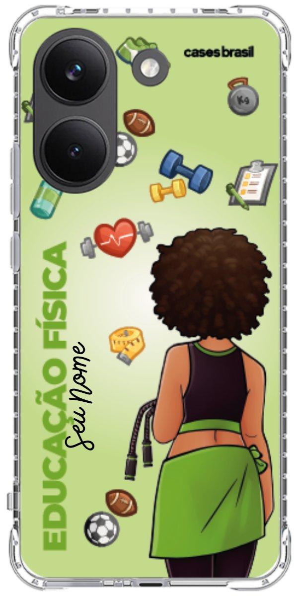 Capinha para celular Educação Física - Boneca Profissão Com Fundo