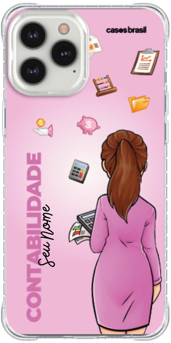 Capinha para Celular Contabilidade - Boneca Profissão Com Fundo