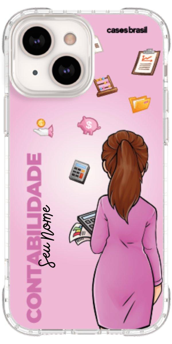 Capinha para Celular Contabilidade - Boneca Profissão Com Fundo