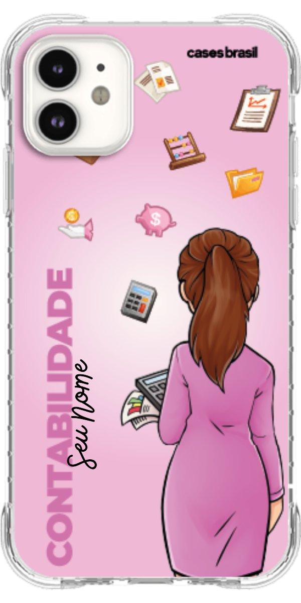 Capinha para Celular Contabilidade - Boneca Profissão Com Fundo