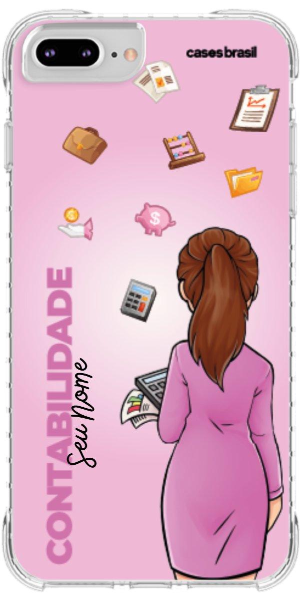 Capinha para Celular Contabilidade - Boneca Profissão Com Fundo