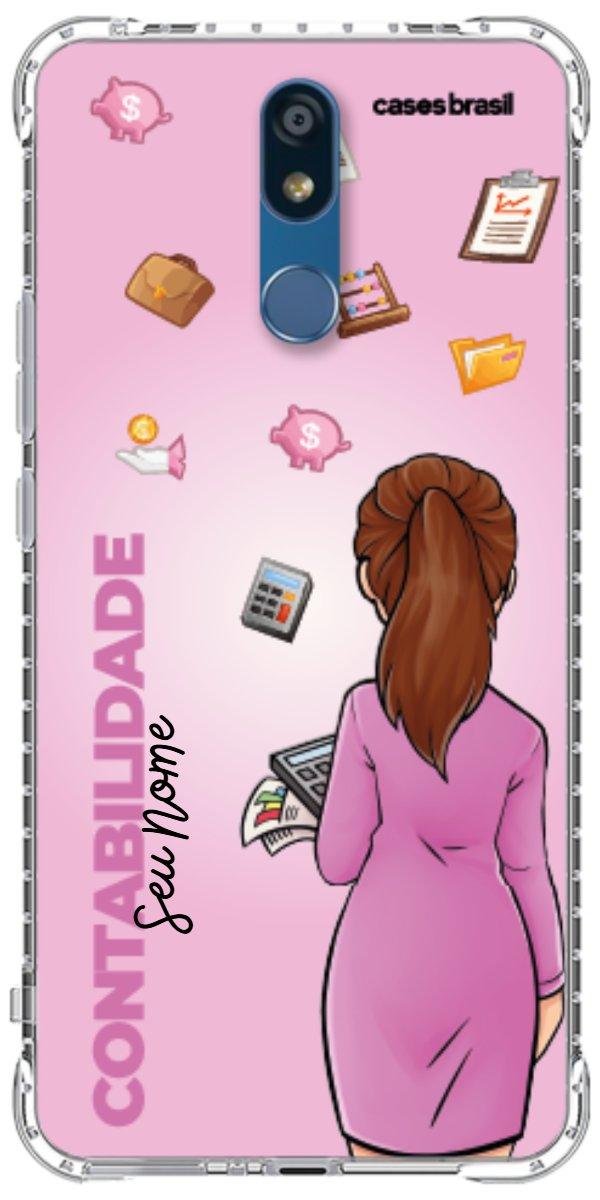 Capinha para Celular Contabilidade - Boneca Profissão Com Fundo