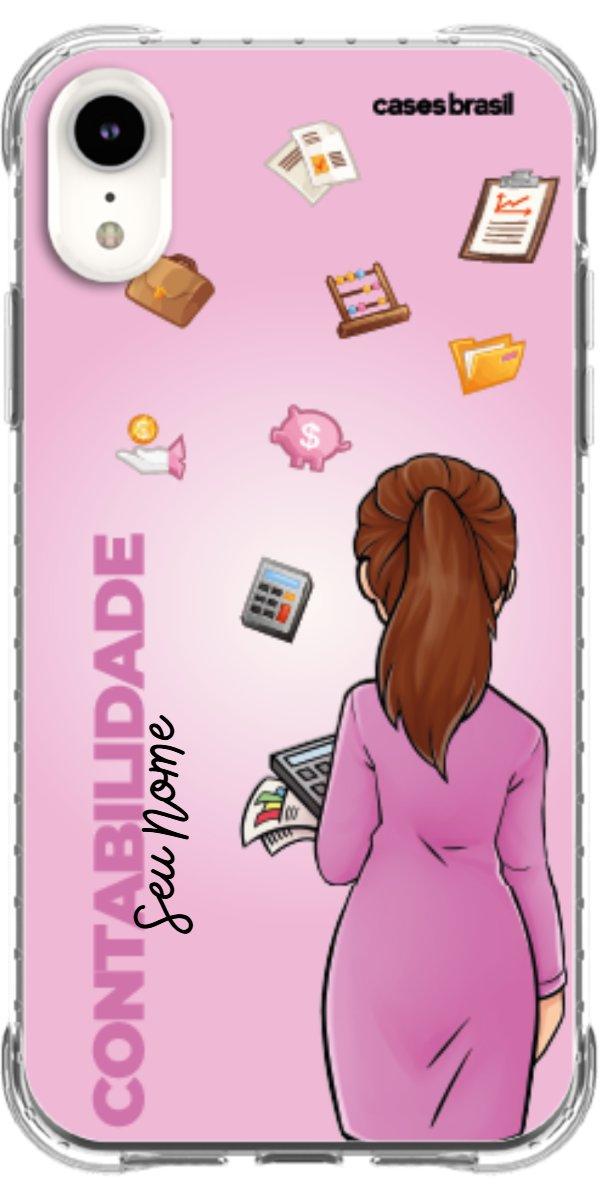 Capinha para Celular Contabilidade - Boneca Profissão Com Fundo