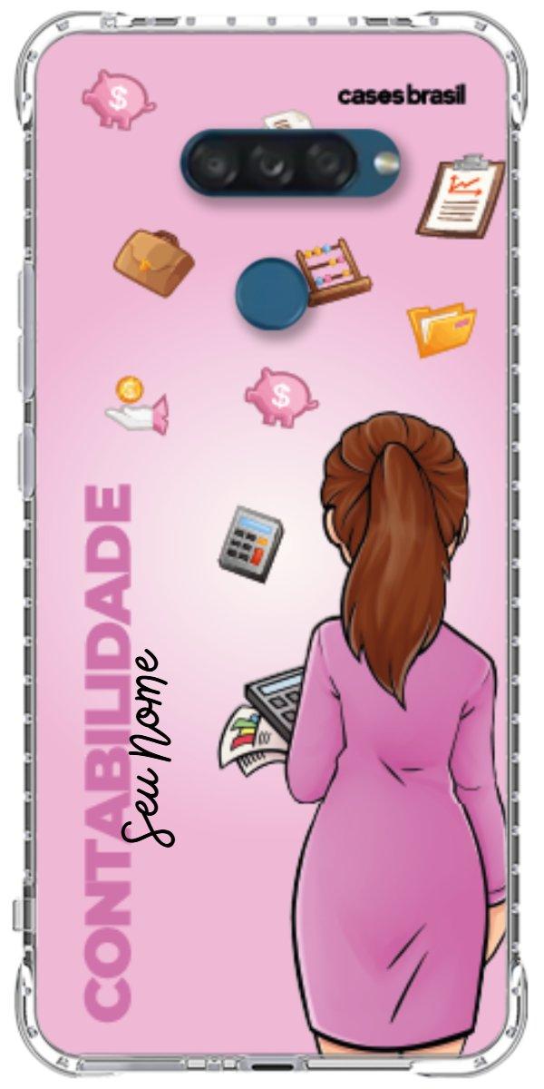 Capinha para Celular Contabilidade - Boneca Profissão Com Fundo