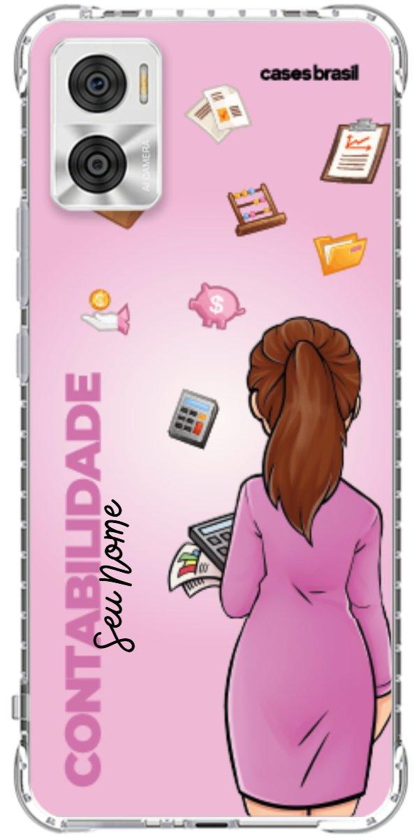 Capinha para Celular Contabilidade - Boneca Profissão Com Fundo