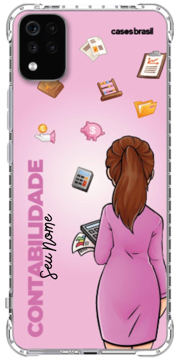 Capinha para Celular Contabilidade - Boneca Profissão Com Fundo