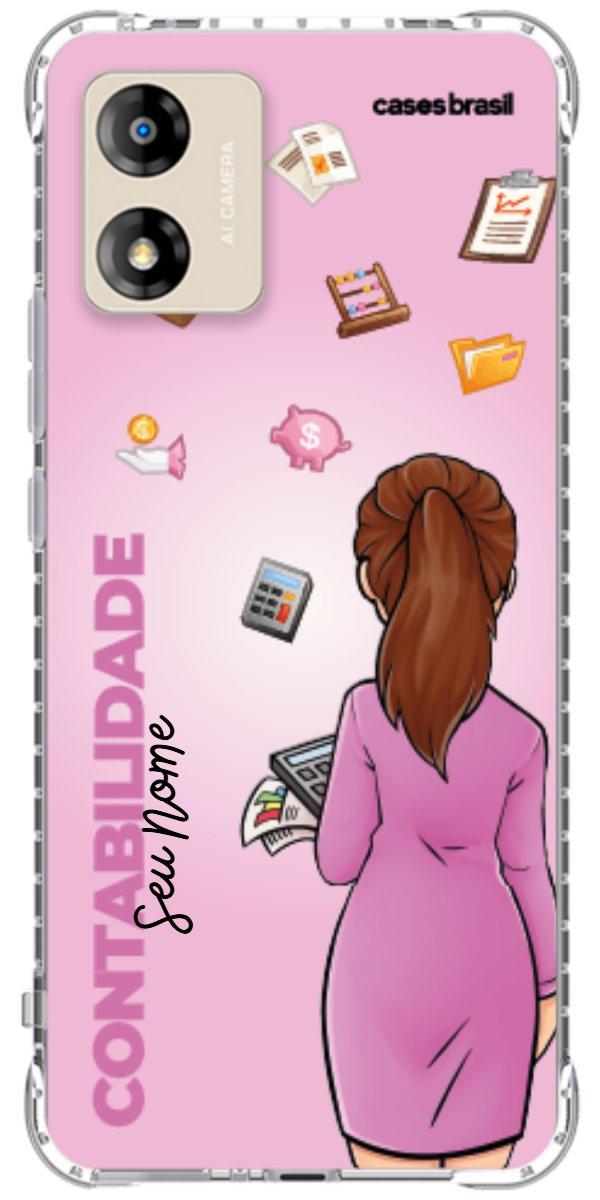 Capinha para Celular Contabilidade - Boneca Profissão Com Fundo